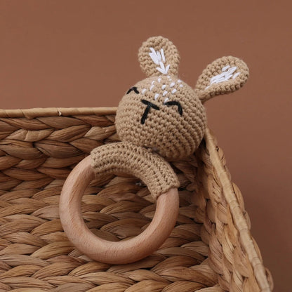 Crochet Bunny Rattle Toy
